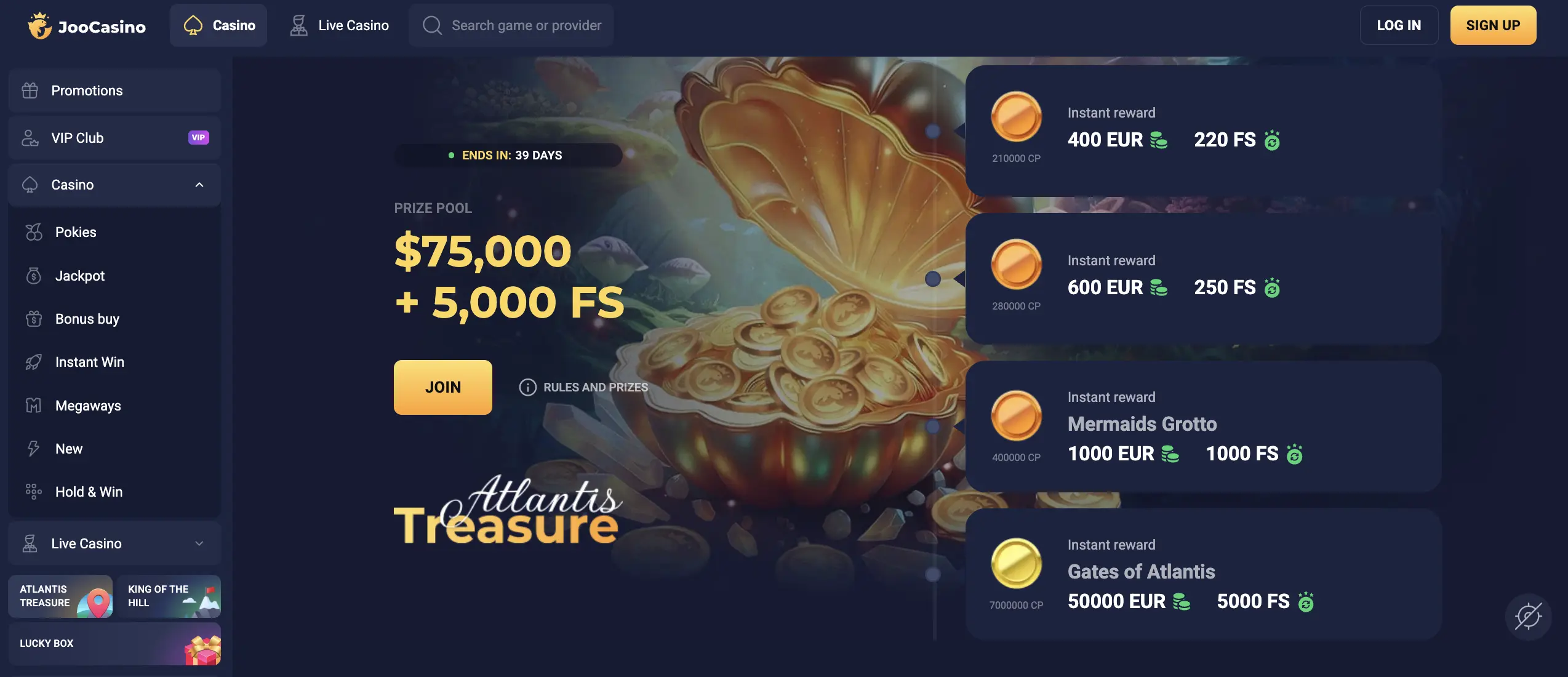 Online games JooCasino